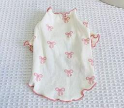 Pink Bow Dog Top