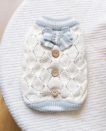 Quilted Button Dog Bow Shirt