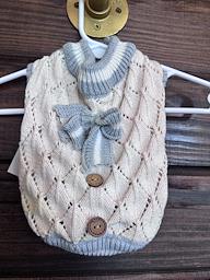 Quilted Button Dog Bow Shirt