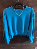 Blue Long Sleeve Top